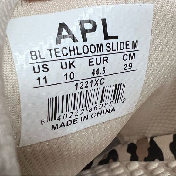 APL Big Logo  Parchment:Leopard Slide Sandals, Size 11. New in Box! - Picture 10 of 16